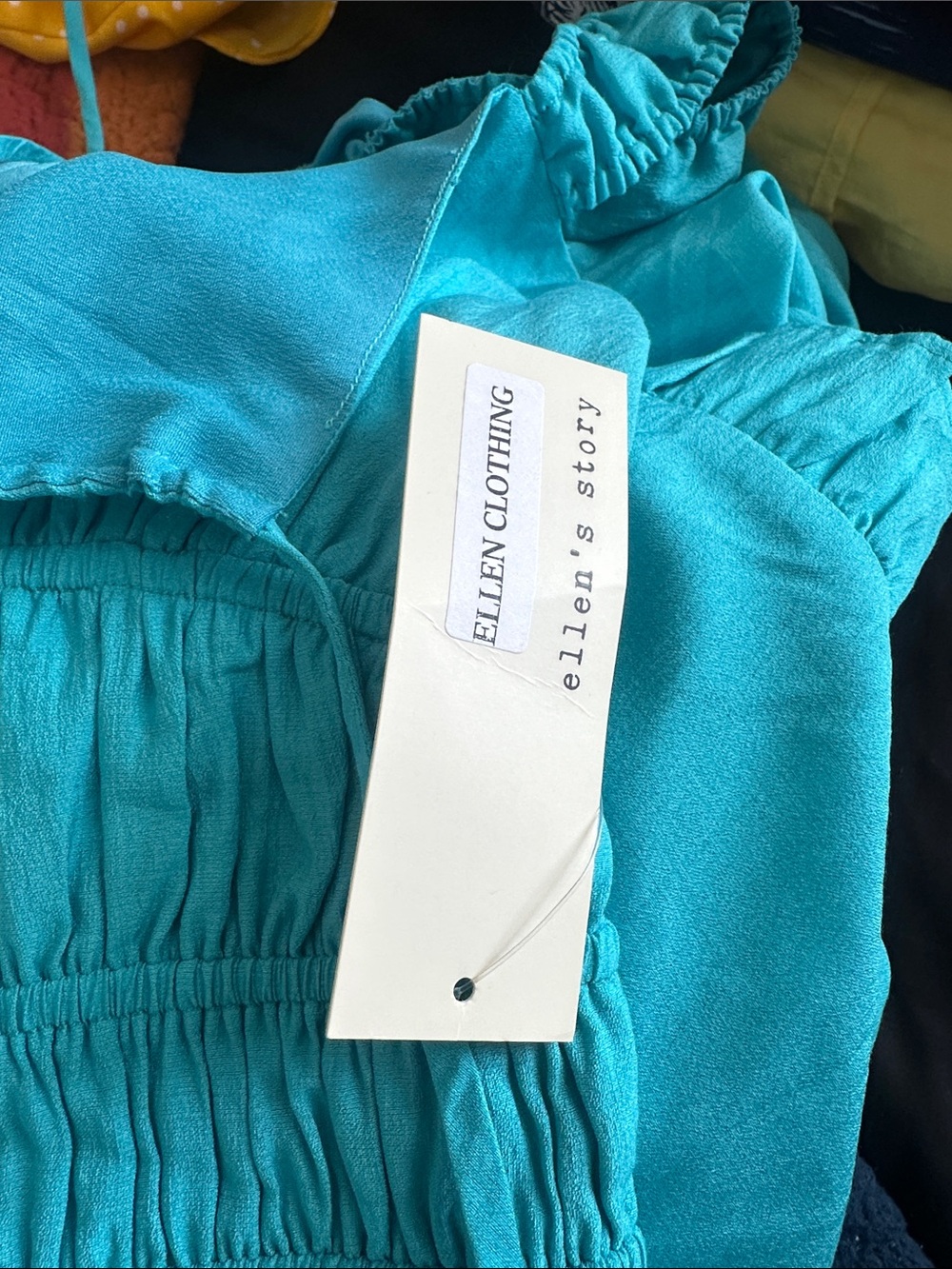 Turquoise Ruffled Sundress - Women - Picture 2 of 2